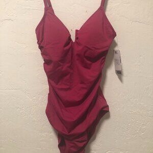 SALE!!!   NEW burgundy one piece swim suit size M
